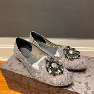 Dolce & Gabbana Embellished Lace Loafers